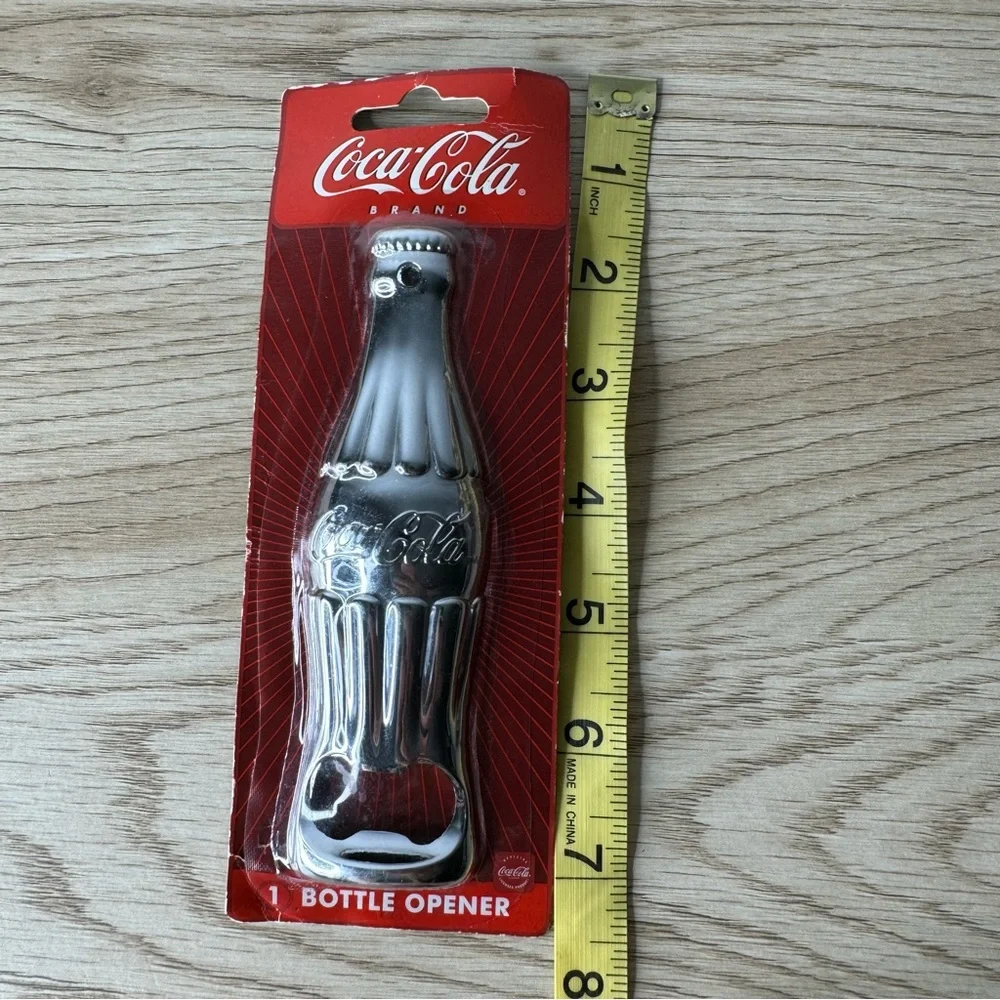 Coca-Cola Bottle Opener By Tablecraft Silver Contour Coke‎ Shaped Metal Tool